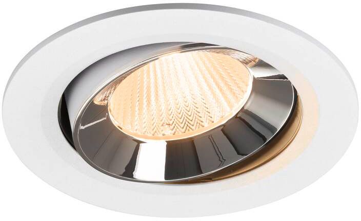 SLV NUMINOS® MOVE L, Deckeneinbauleuchte weiß/chrom 2700 K 40°