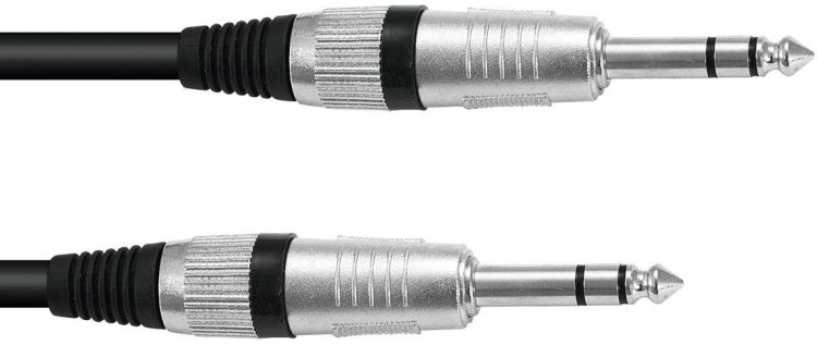 OMNITRONIC Klinkenkabel 6,3 stereo 6m sw ROAD
