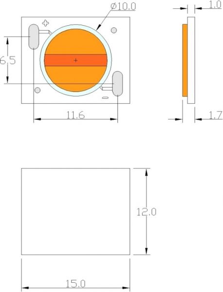 Ersatzteil LED COB 17W 3000K LED THA-20PC TRC ProLight (PDSQ-17FVL-D2030A)