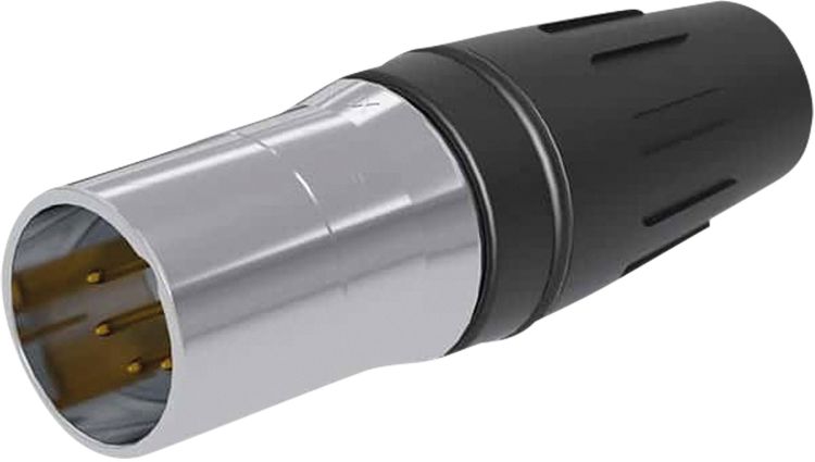 SEETRONIC XLR-5-poliger Stecker – Stecker, vergoldete Kontakte – Gehäuse aus Edelstahl