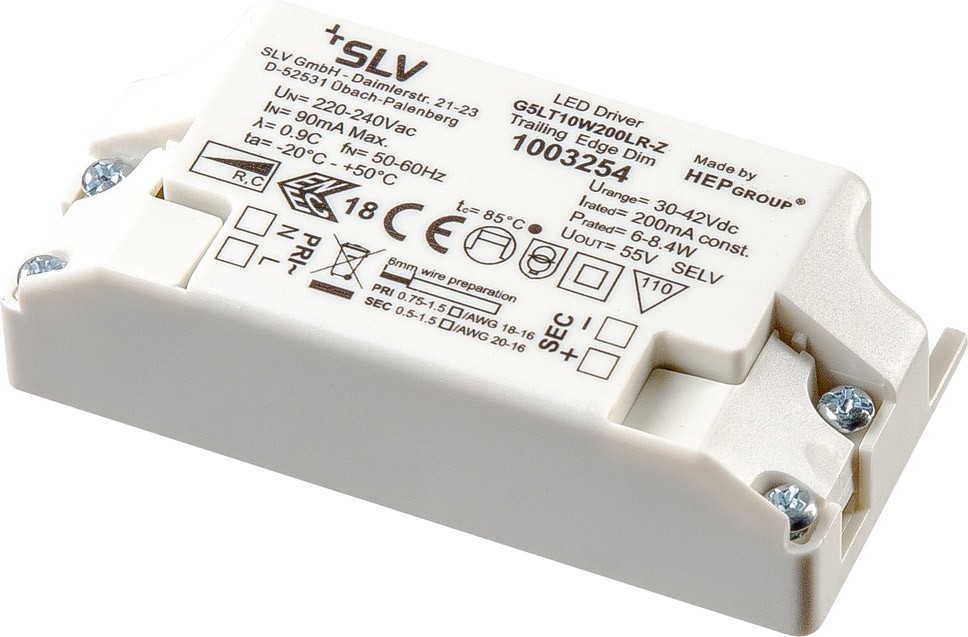 SLV Alimentation LED, intérieur, blanc, 200mA, 5 - 8,4W - à prix