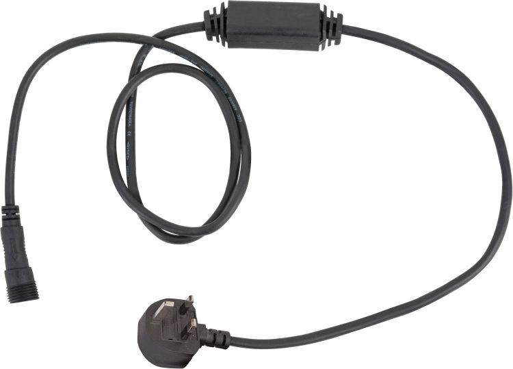 Showtec Power Cable for LED String / Icicle Schwarz - BS13-Stecker (UK)