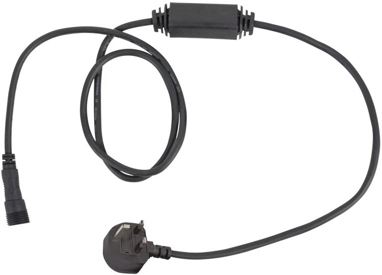 Showtec Power Cable for LED String / Icicle Schwarz - BS13-Stecker (UK)