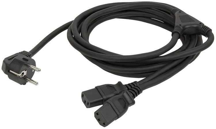 Showtec Kaltgeräte Netzkabel 2er Splitter  Länge: 3 m