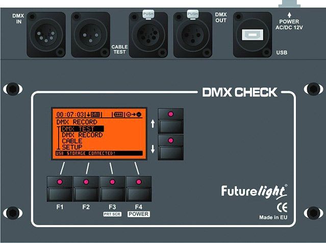 FUTURELIGHT DMX-Check, Testgerät im Case