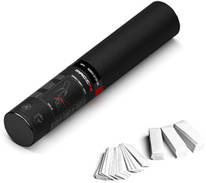 Magic FX Handbetriebene Konfettikanone S 28cm - Weiß