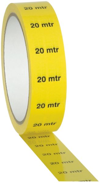 Showtec Markierungstape 25 mm/33 m "20 m" Indikator, Gelb