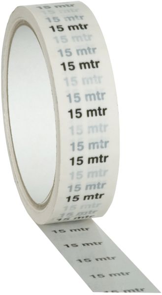 Showtec Markierungstape 25 mm/33 m "15 m" Indikator, Weiß
