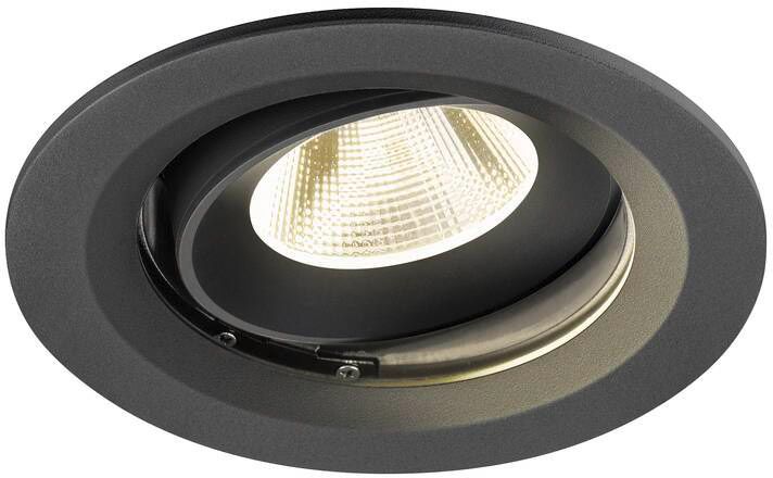 SLV NUMINOS® MOVE M, Deckeneinbauleuchte, 4000 K, 20°, IP20, rund, schwarz
