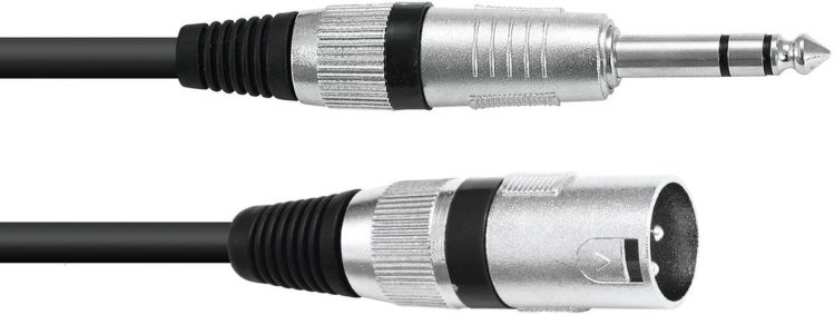 OMNITRONIC Adapterkabel XLR(M)/Klinke stereo 0,9m sw
