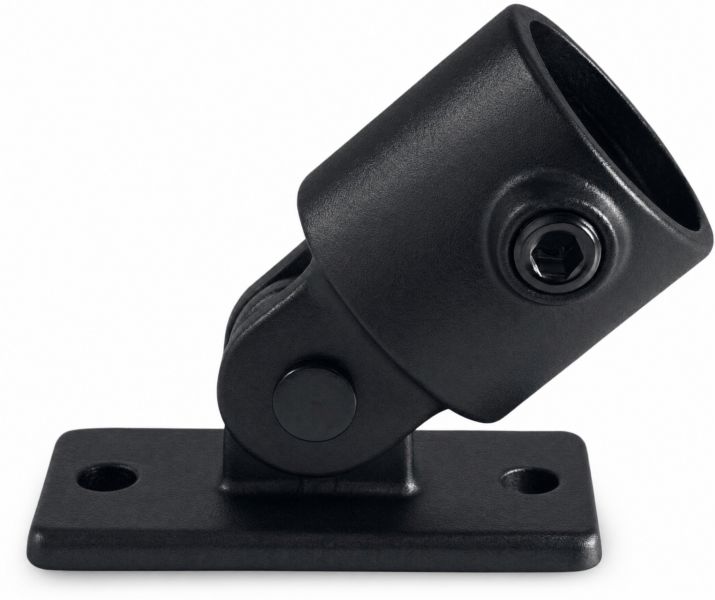 Riggatec Rohrverbinder Gelenkfuß für 48,3 mm Rohr in Schwarz