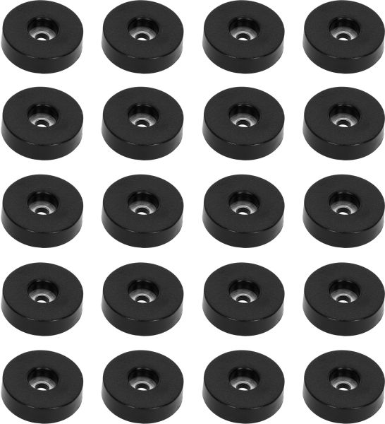 Adam Hall Hardware 4906 S M20AH - Set 20 x Gummifuß 38mm x 10mm im Beutel, Schwarz, rutschhemmend