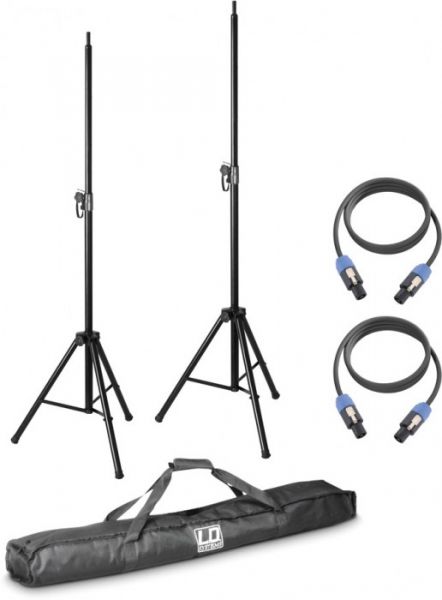 LD Systems DAVE 8 SET 2 2 x Lautsprecher Stativ mit Transporttasche + 2 La