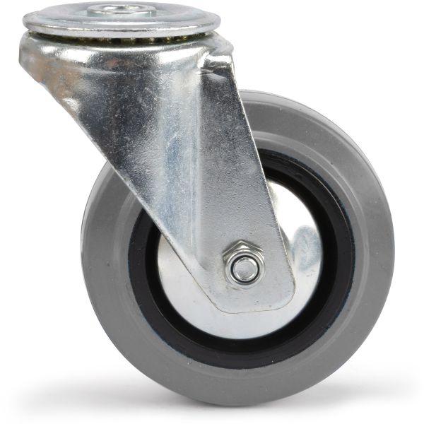 Riggatec Lenkrolle mit runder Montageplatte 100mm GREY WHEEL -B-Stock-