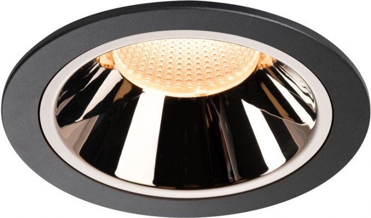 SLV NUMINOS, encastré de plafond intérieur, 20°, noir/chrome, LED, 2700K