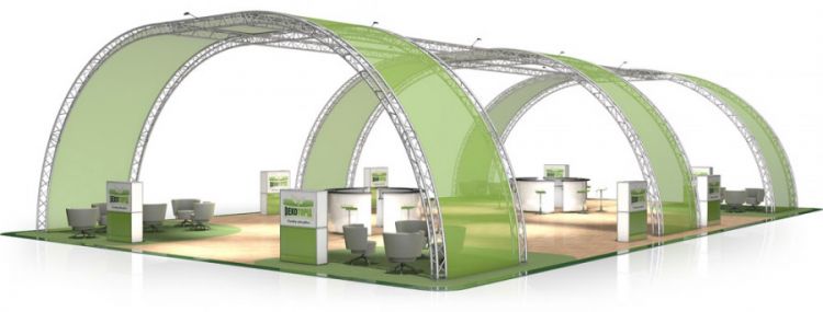 Messestand FD 33 - 21 x 13 x 5 m (LxBxH) - 273 m²