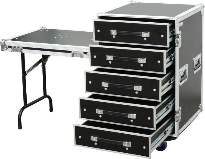Power Dynamics PD-FA6 5 Schubladen 3U Ingenieurgehäuse + Tisch