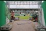 Structure porteuse spéciale pour un mur LED au stade Preußen-Münster