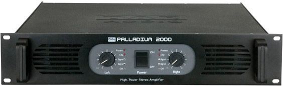 DAP-Audio P-2000 2U High Power Double Class-H Stereo PA Amplifier, Black