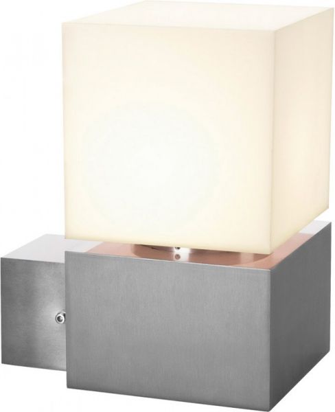 SLV SQUARE WALL, E27, Outdoor Wandleuchte, Edelstahl 304, max. 20W, IP44