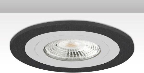 ISOLED Einbaurahmen Kombi für GU10/MR16, schwarz + Alu weiß