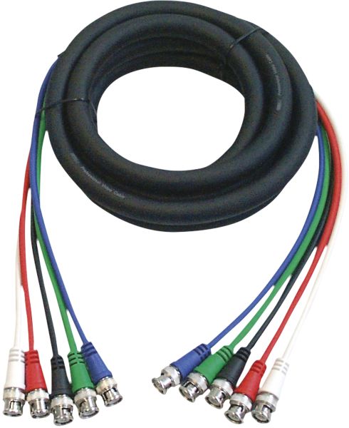 DAP FV05 - Ø6 mm. 5 BNC > 5 BNC 1,5 m