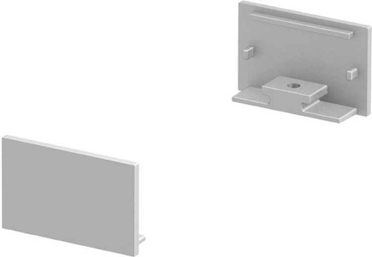 SLV ENDKAPPEN, f. GRAZIA 20 Aufbauprofil flach, 2 Stück, aluminium
