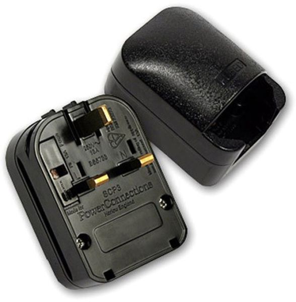 Adam Hall Connectors KSCP 3 Wandlerstecker Schutzkontakt/UK schwarz 13 A