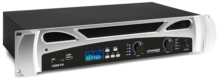 Vonyx VPA600 PA-Verstärker 2x 300W Media Player mit BT