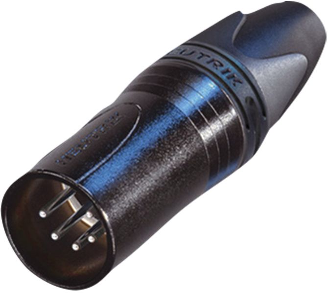 Neutrik XLR 5p Male Verbinder - Silberkontakte, Nickelgehäuse