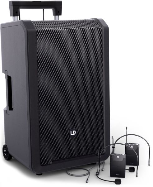 LD Systems ANNY® 12 BPH2 B5 - 12" Mobiler Bluetooth® PA-Lautsprecher mit Akkus, Mixer