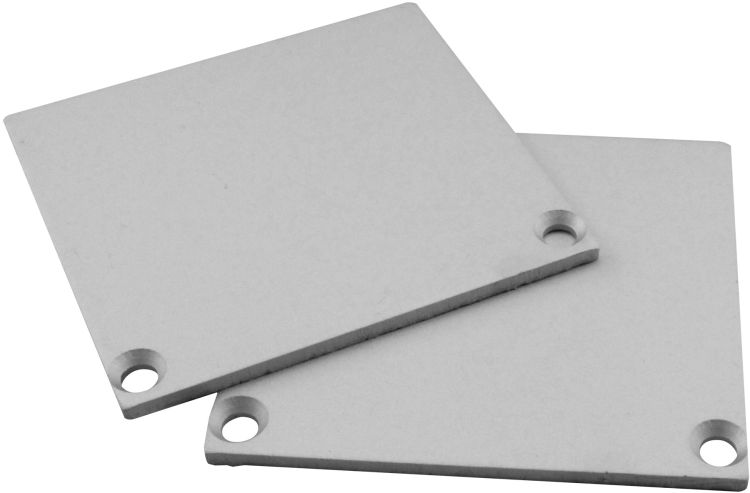 Artecta End Cap set for Pro-Line 33 (2 pieces) Aluminium - rechteckig