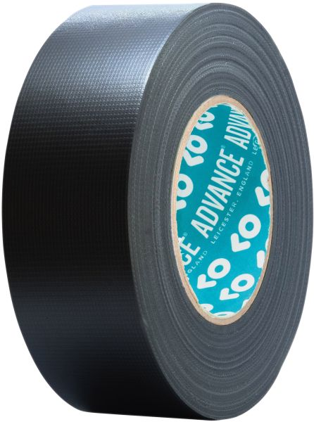 Advance Tapes AT175 Industrielles wasserfestes Gewebeband Mattschwarzes Klebeband – 50 mm / 50 m