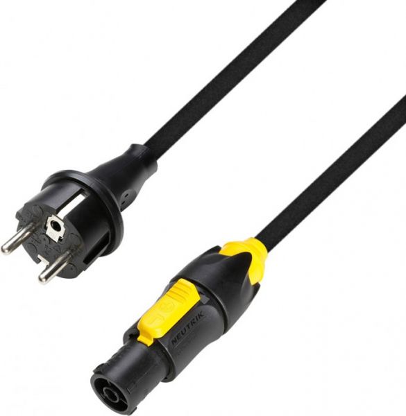 Adam Hall Cables 8101TCON0300 Netzkabel CEE 7/7, Powercon True1 1,5mm², 3m