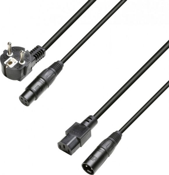 Adam Hall Cables 8101 PSAX 0500 Netz- und Audiokabel CEE7/7 &amp; XLR