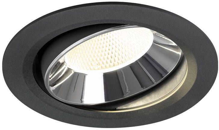 SLV NUMINOS® MOVE XL, Deckeneinbauleuchte schwarz/chrom 4000 K 20°
