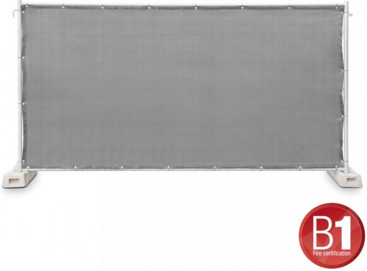 Adam Hall Accessories 0159XBAU2 Bauzaunblende Gaze Typ 800 1,76x3,41m grau