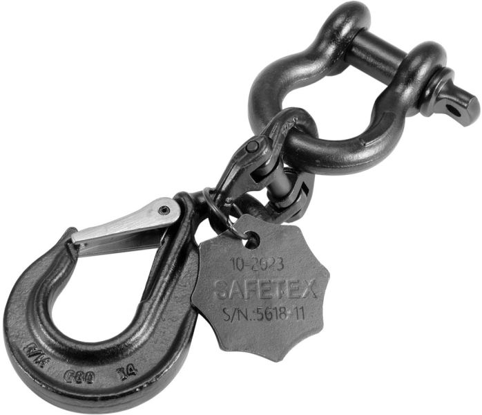 SAFETEX Universal Lasthaken 22cm schwarz eloxiert WLL2000kg