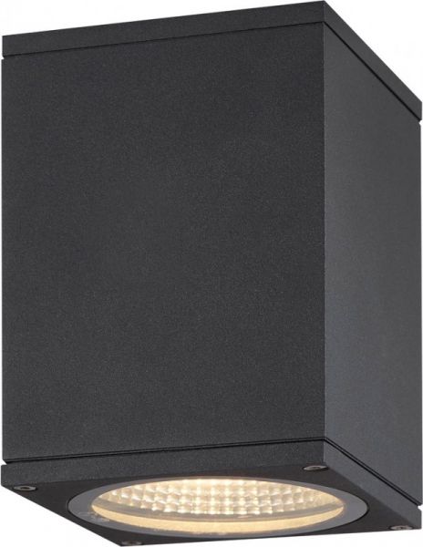 SLV ENOLA SQUARE S, outdoor LED surface-mounted ceiling light anthracite