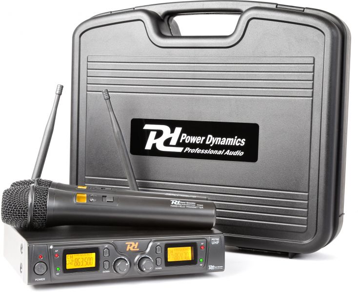 Power Dynamics PD782 2x 8-Kanal UHF Drahtlos-Mikrofonsystem mit Mikrofonen