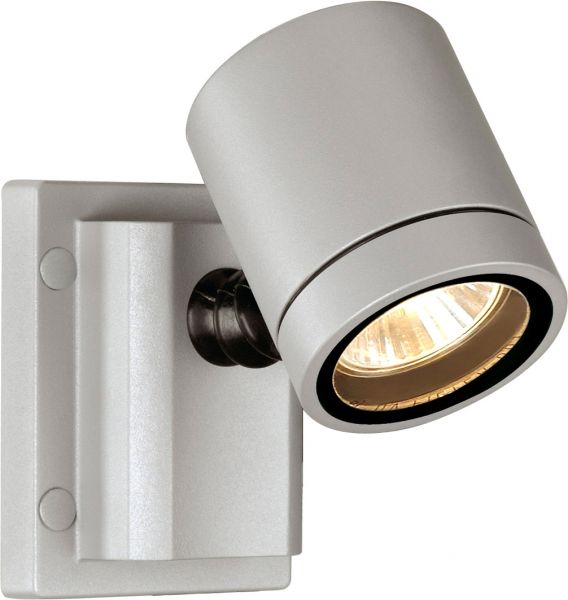 SLV NEW MYRA WALL Wandleuchte, silbergrau, GU10, max. 50W, IP55