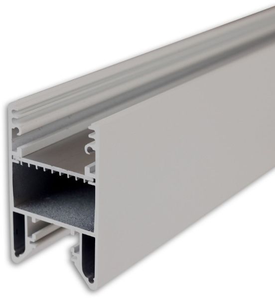 ISOLED LED Leuchtenprofil HALON Aluminium silber pulverbeschichtet, 300cm, Kühlstreifen schiebbar