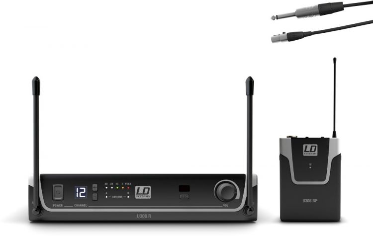 LD Systems U308 BPG Funksystem mit Bodypack und Gitarren Kabel