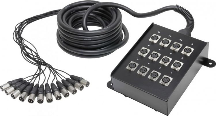 Adam Hall Cables K 12 C 10 - Câble Multipaire avec Boîtier de
