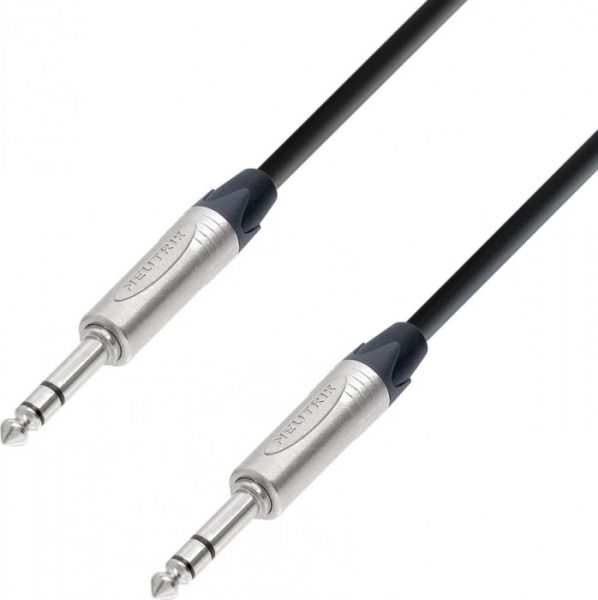 Adam Hall Cables K5 BVV 0100 Patchkabel Neutrik 6,3 mm Klinke stereo auf 6