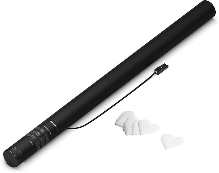 Magic FX Elektrische Konfettikanone PRO Herzen 80cm - Weiß