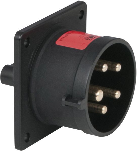 PCE CEE 16A 400V 5p Sockel männlich - Schwarz, IP44
