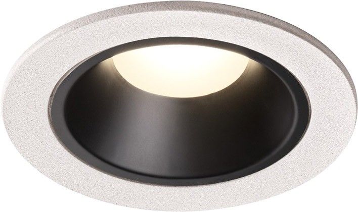SLV NUMINOS® DL S, Indoor, luminaria empotrada de techo led blanco/negro 4000 K 20° con resortes