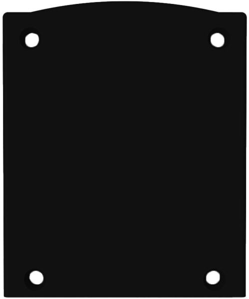 ISOLED Endkappe EC116 Alu schwarz für LAMP30 V1+V2, Halbrund, 2 STK, inkl. Schrauben