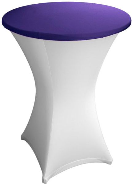 Tischplattenbezug Deckel lila für 70-80cm Stehtisch Stretch
